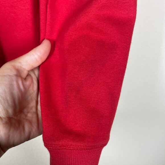 Adidas Climalite Red FC Bayern Munchen Red Sweatshirt Small Men's! - Picture 6 of 6